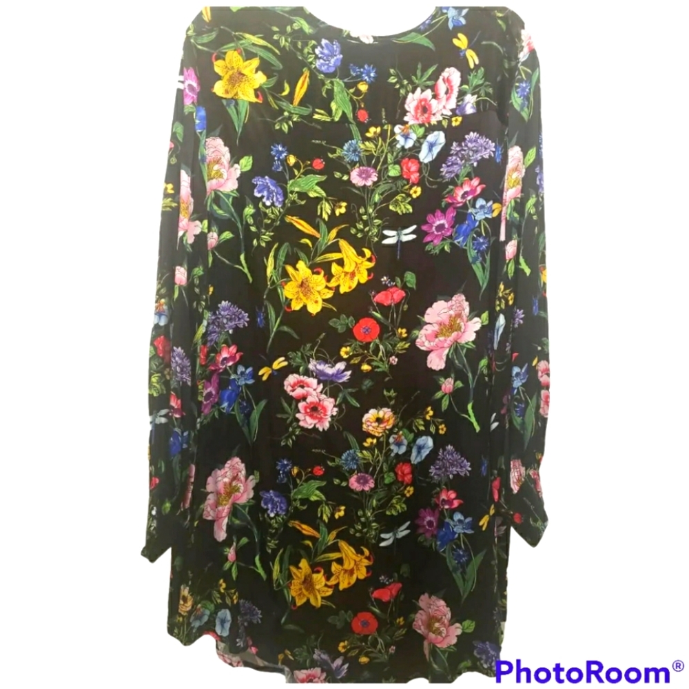 H&M Black Floral Dress